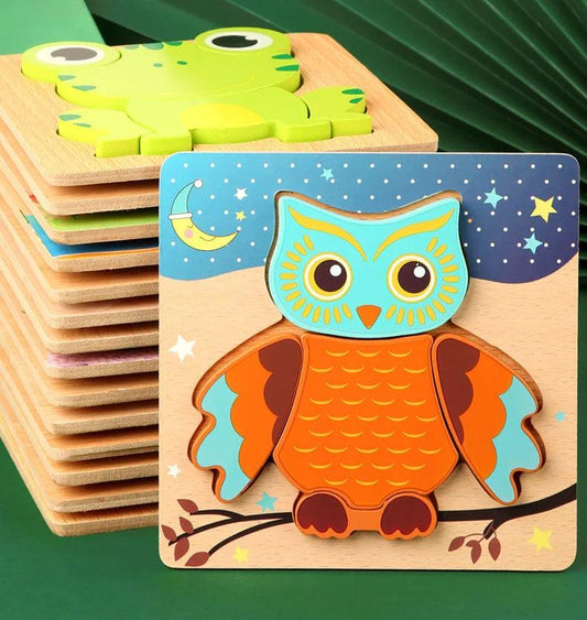 Wooden 3D Animal Puzzle - SmartyNest